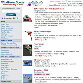 WindPower Sports Kites - Web Design
